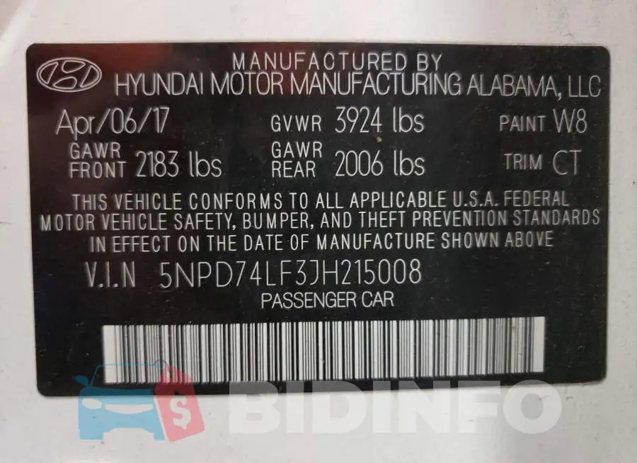 5NPD74LF3JH215008 Photo# 10