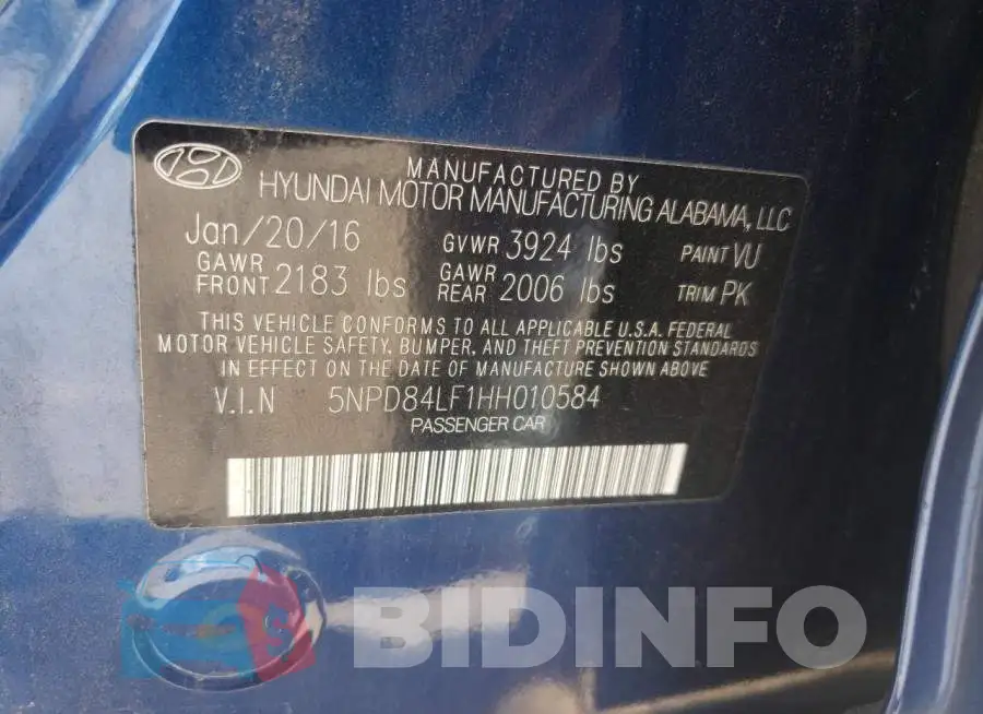 5NPD84LF1HH010584 Photo# 10
