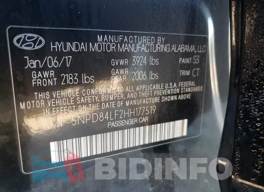 5NPD84LF2HH177519 Photo# 10
