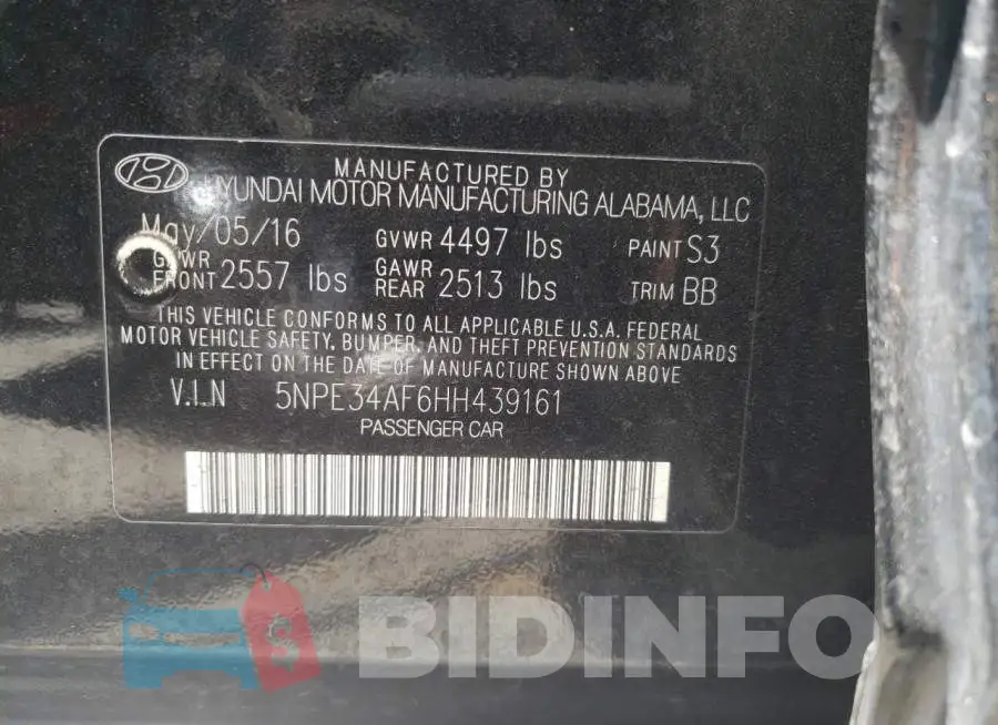 5NPE34AF6HH439161 Photo# 10
