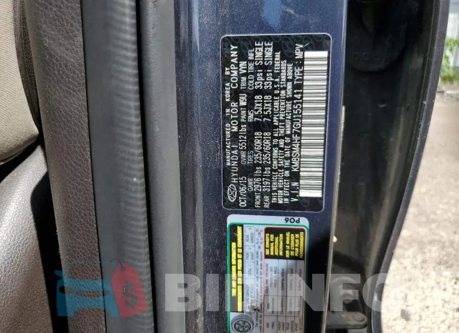KM8SM4HF7GU155141 Photo# 10