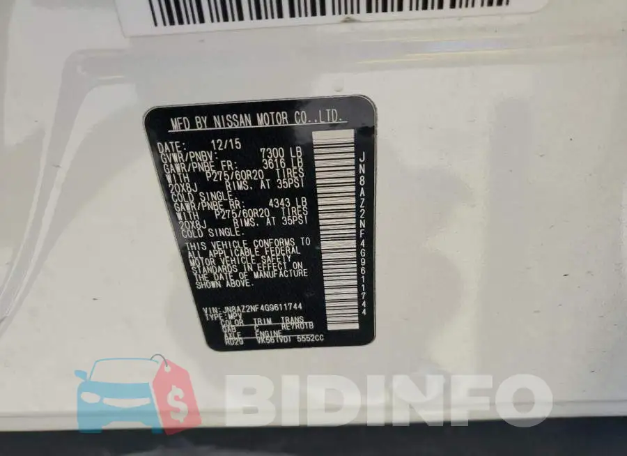 JN8AZ2NF4G9611744 Photo# 10 JN8AZ2NF4G9611744 Photo# 10