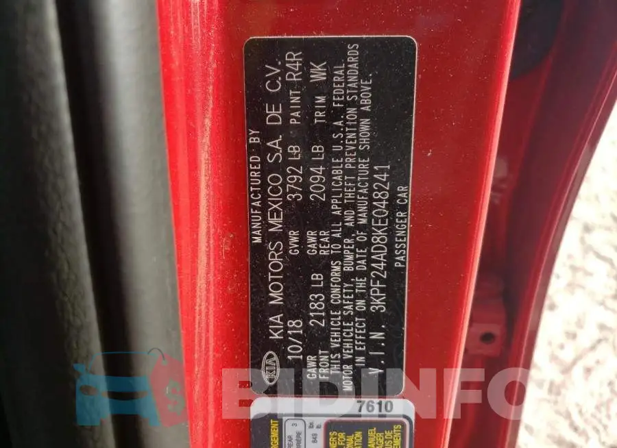 3KPF24AD8KE048241 Photo# 10
