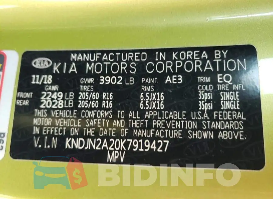 KNDJN2A20K7919427 Photo# 10