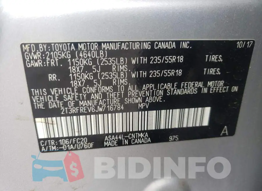 2T3RFREV6JW716784 Photo# 10