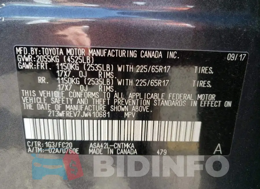 2T3WFREV7JW410681 Photo# 10