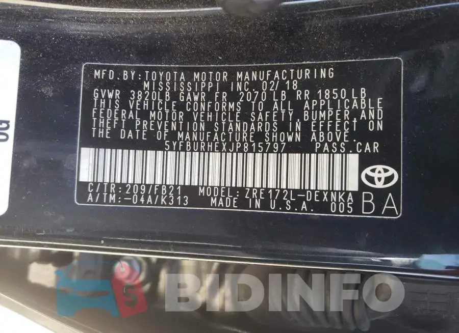 5YFBURHEXJP815797 Photo# 10 5YFBURHEXJP815797 Photo# 10