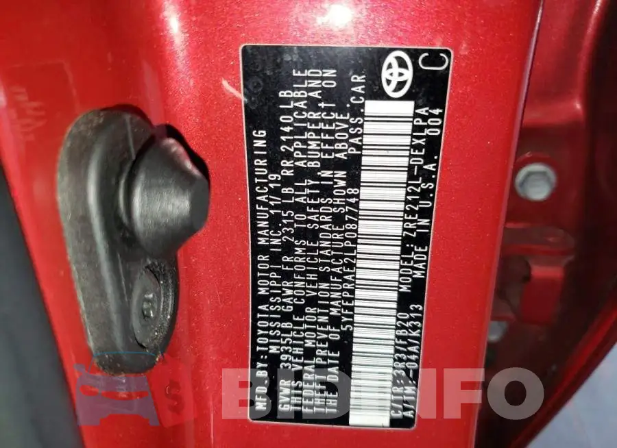 5YFEPRAE2LP087748 Photo# 10