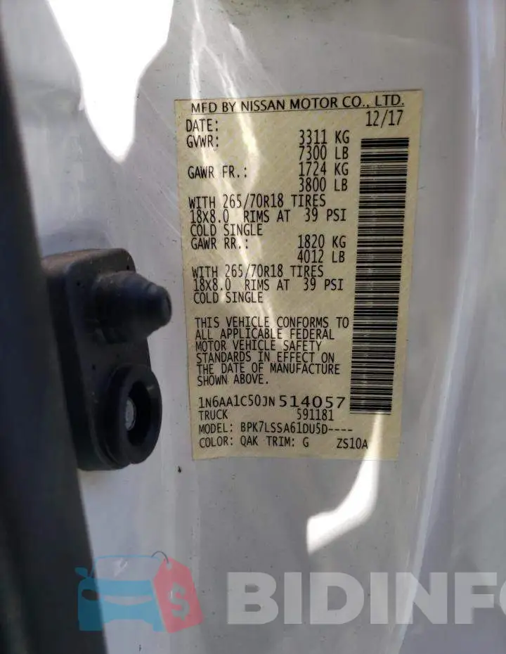 1N6AA1C50JN514057 Photo# 10