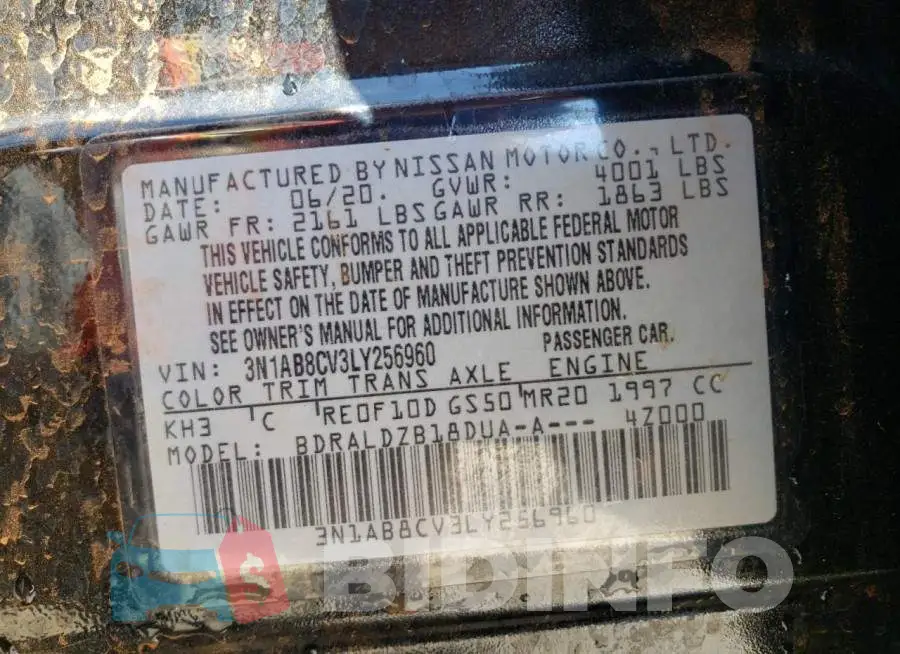 3N1AB8CV3LY256960 Photo# 10