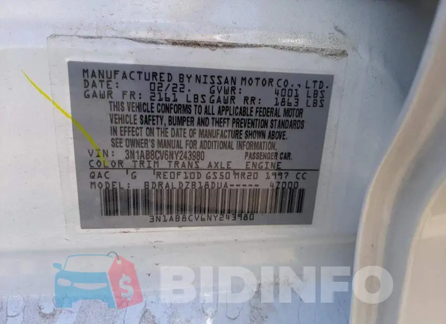 3N1AB8CV6NY243980 Photo# 10