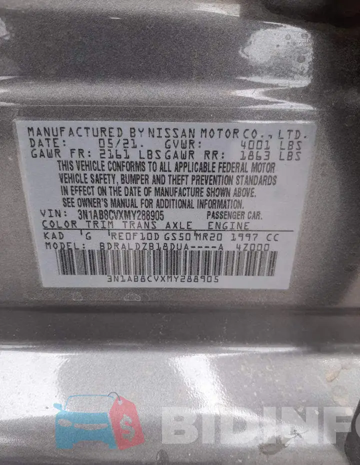3N1AB8CVXMY288905 Photo# 10
