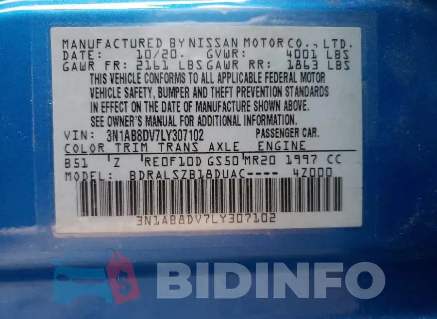 3N1AB8DV7LY307102 Photo# 10