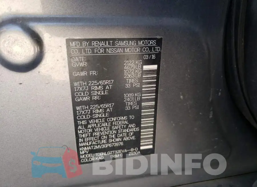 KNMAT2MV3GP673976 Photo# 10