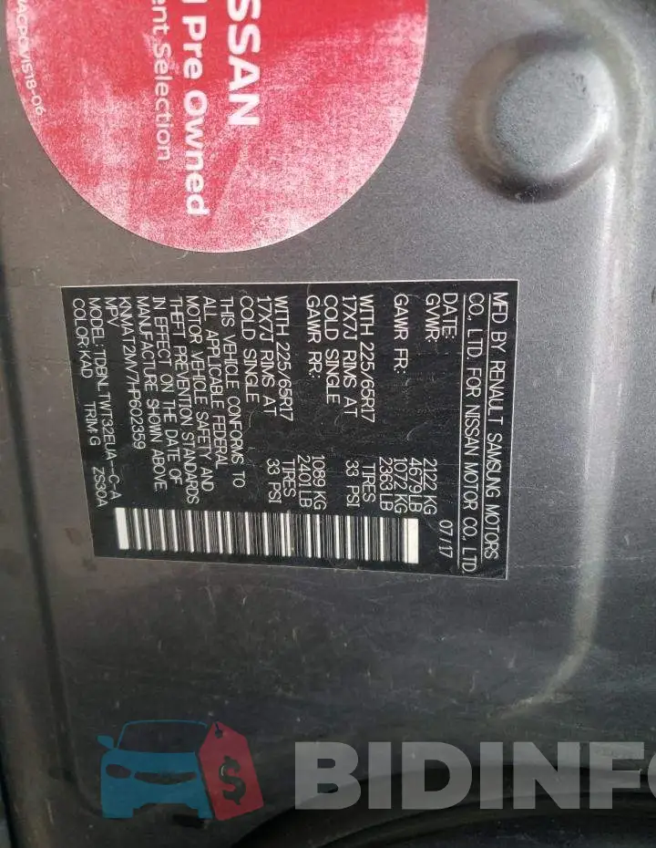 KNMAT2MV7HP602359 Photo# 10
