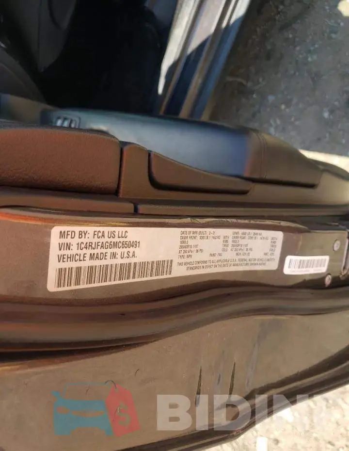 1C4RJFAG6MC650491 Photo# 10