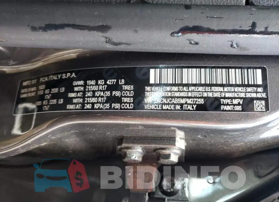 ZACNJCAB5MPM27255 Photo# 10
