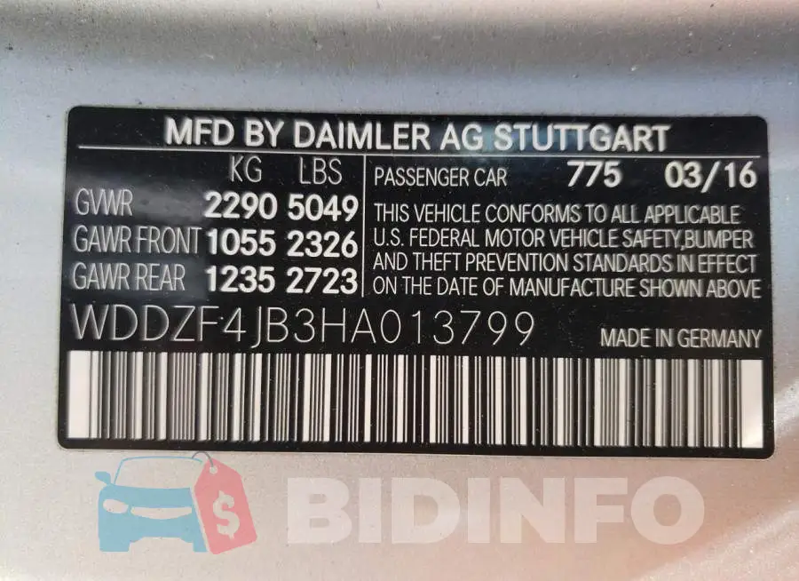 WDDZF4JB3HA013799 Photo# 10