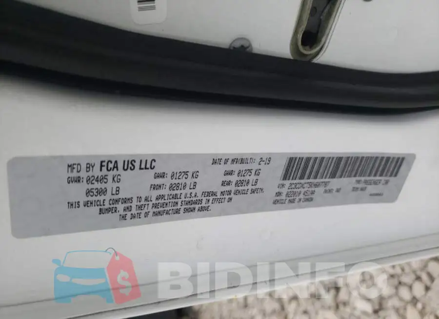 2C3CDXCT5KH607787 Photo# 10 2C3CDXCT5KH607787 Photo# 10