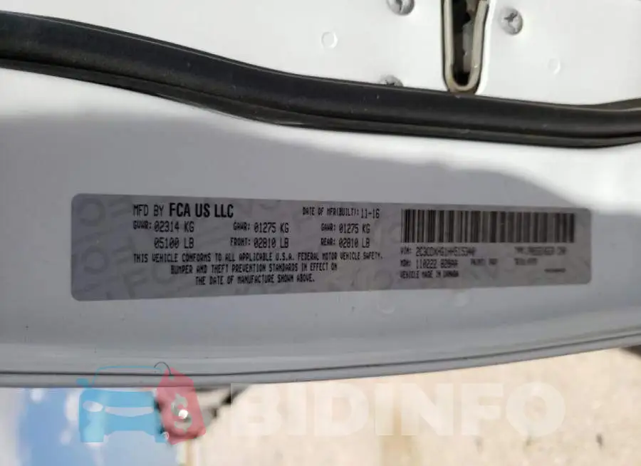 2C3CDXHG1HH515340 Photo# 10
