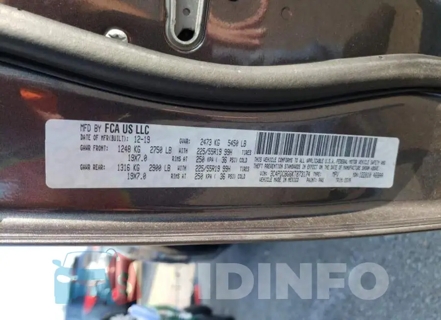3C4PDCBG6KT873174 Photo# 10