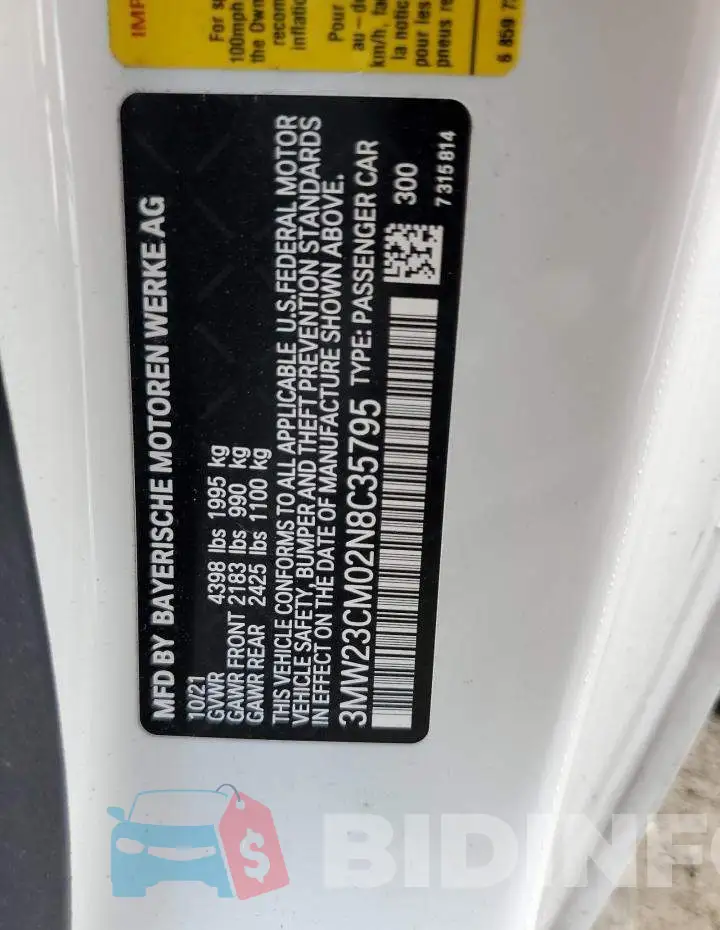 3MW23CM02N8C35795 Photo# 10