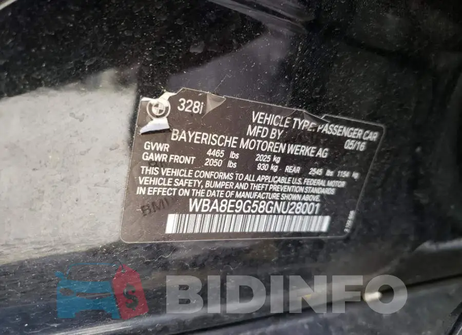 WBA8E9G58GNU28001 Photo# 10