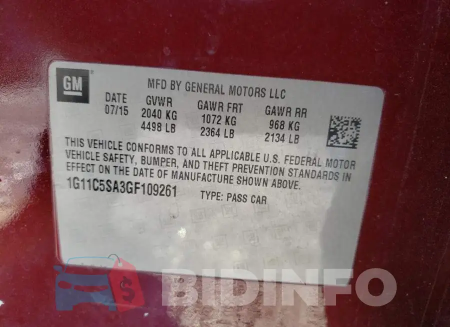 1G11C5SA3GF109261 Photo# 10