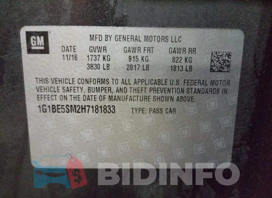 1G1BE5SM2H7181833 Photo# 10