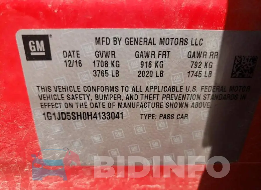 1G1JD5SH0H4133041 Photo# 10