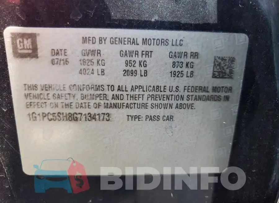1G1PC5SH8G7134173 Photo# 10