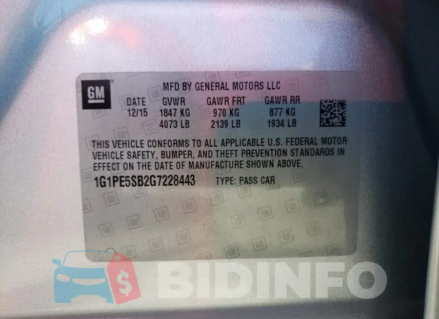 1G1PE5SB2G7228443 Photo# 10