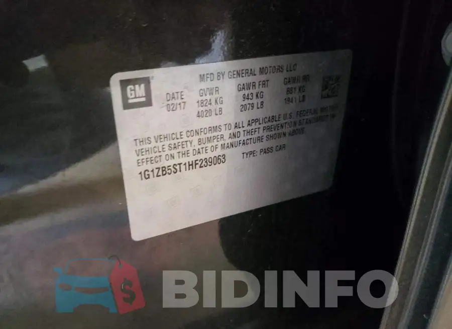 1G1ZB5ST1HF239063 Photo# 10
