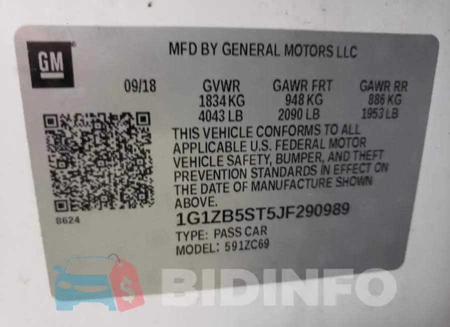 1G1ZB5ST5JF290989 Photo# 10