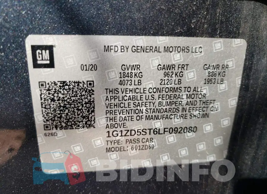 1G1ZD5ST6LF092080 Photo# 10