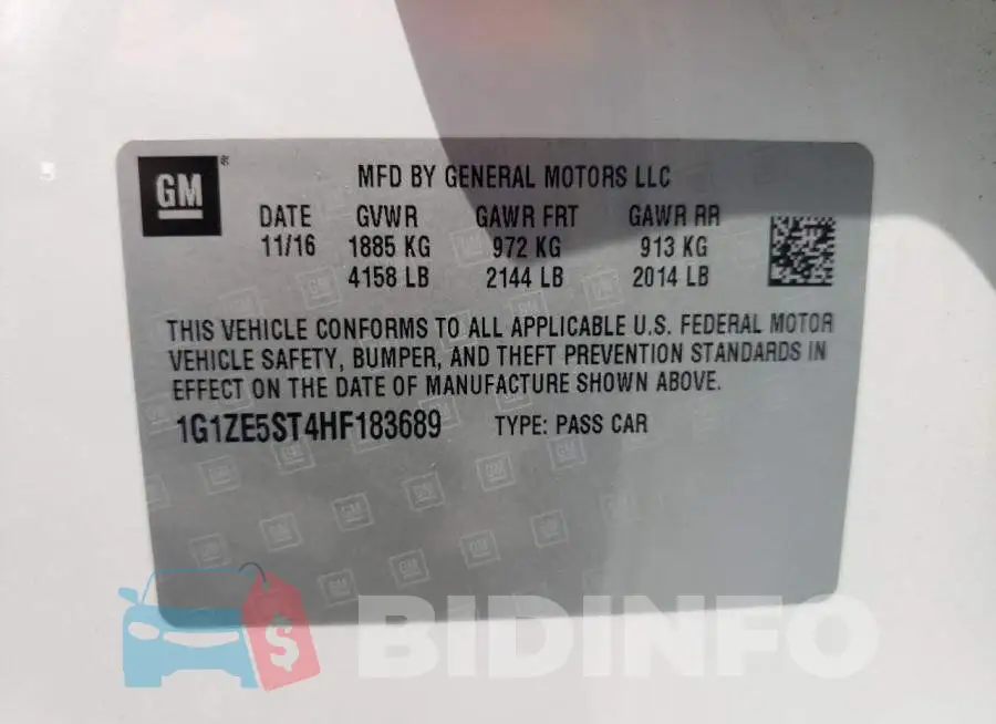 1G1ZE5ST4HF183689 Photo# 10