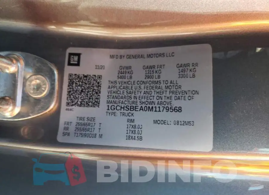 1GCHSBEA0M1179568 Photo# 10