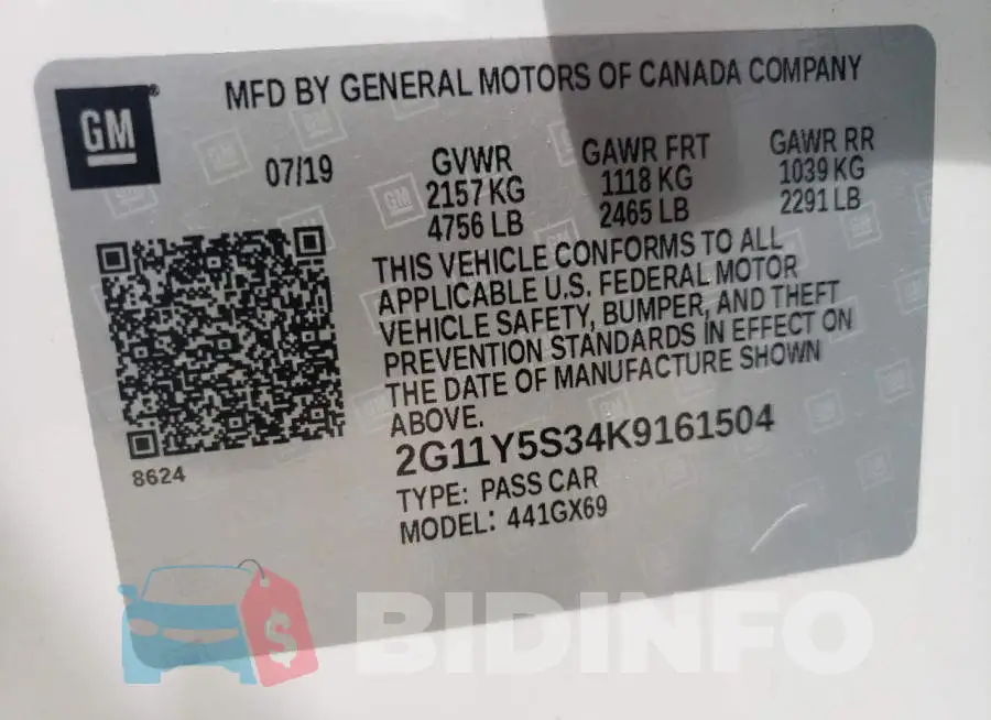 2G11Y5S34K9161504 Photo# 10