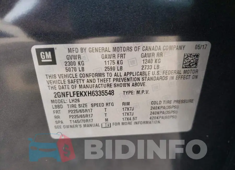 2GNFLFEKXH6335548 Photo# 10