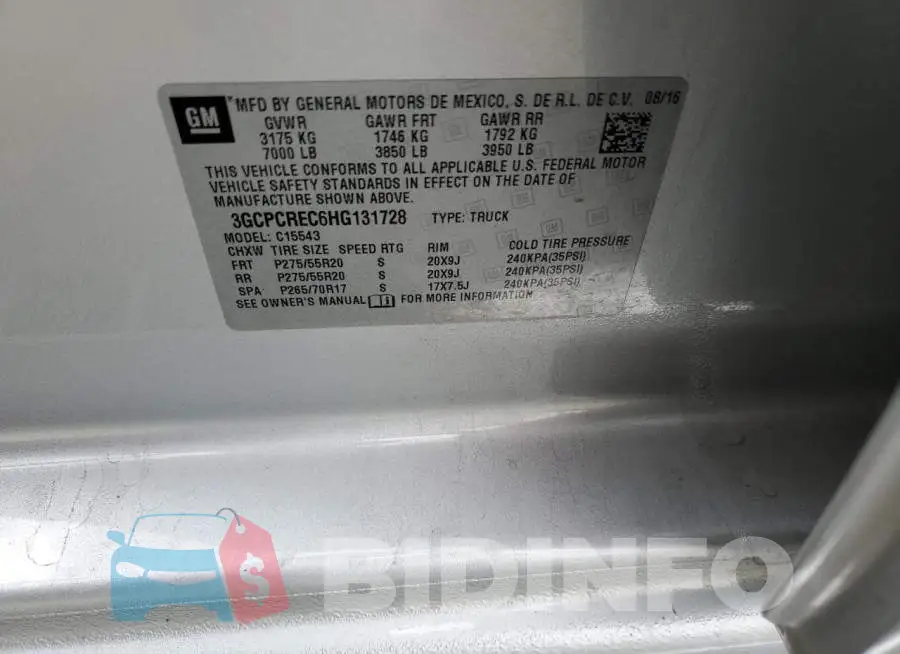 3GCPCREC6HG131728 Photo# 10 3GCPCREC6HG131728 Photo# 10