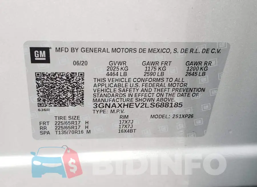 3GNAXHEV2LS688185 Photo# 10