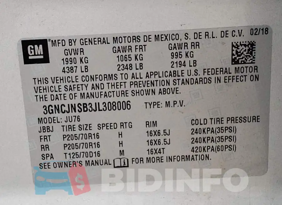 3GNCJNSB3JL308006 Photo# 10