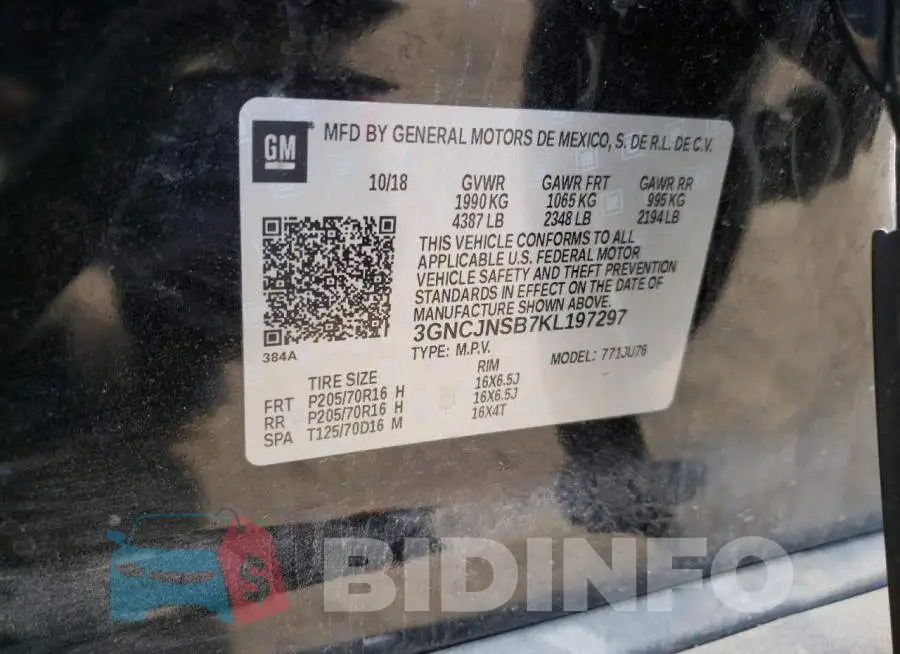 3GNCJNSB7KL197297 Photo# 10