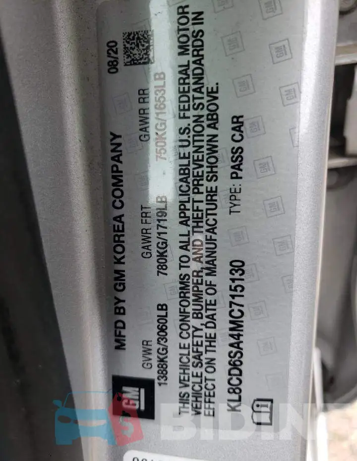 KL8CD6SA4MC715130 Photo# 10