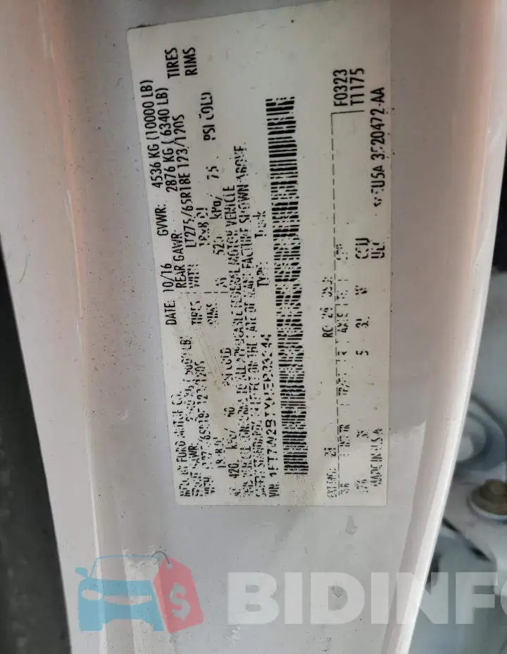 1FT7W2BTXHEB83244 Photo# 10
