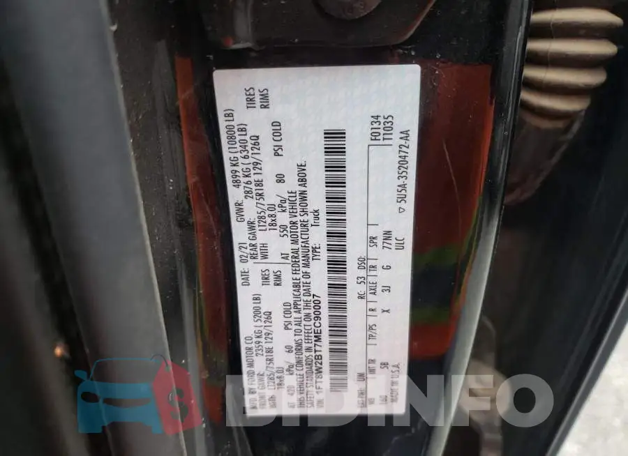 1FT8W2BT7MEC90007 Photo# 10