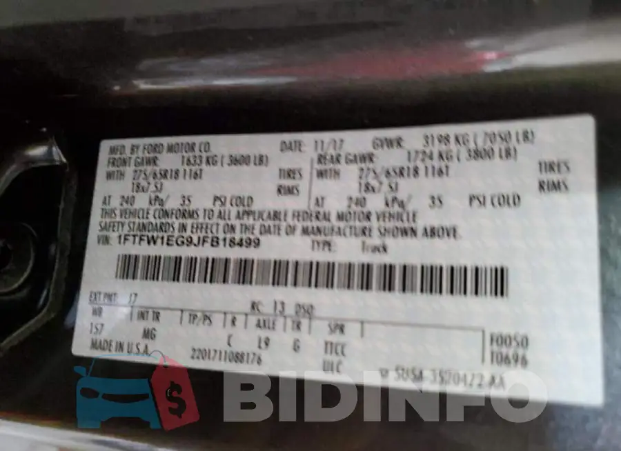 1FTFW1EG9JFB18499 Photo# 10