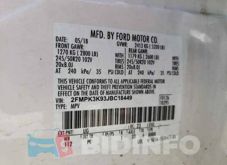 2FMPK3K93JBC18449 Photo# 10