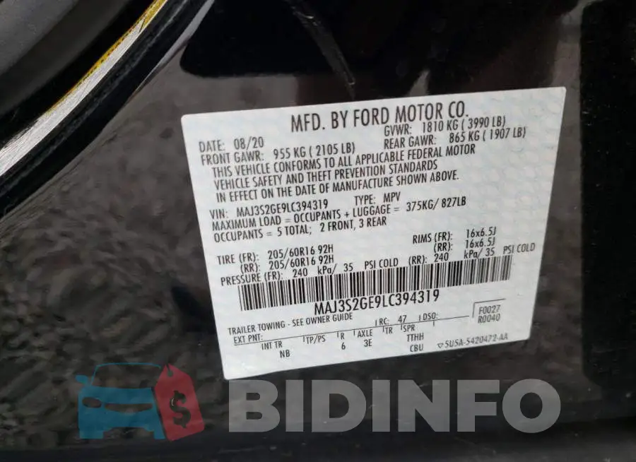 MAJ3S2GE9LC394319 Photo# 10