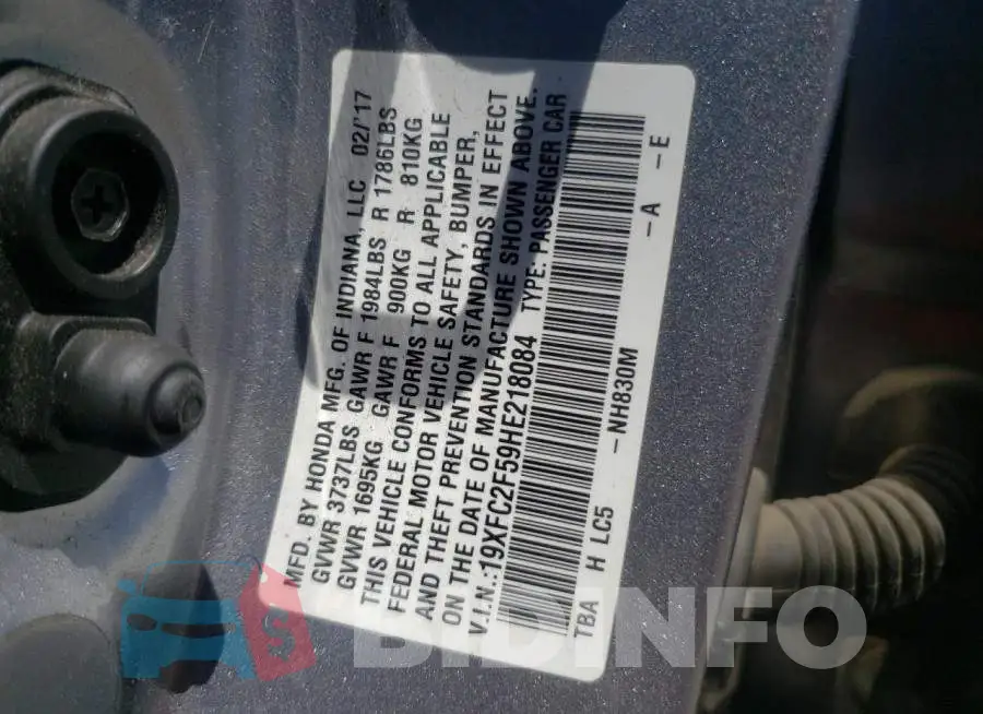 19XFC2F59HE218084 Photo# 10 19XFC2F59HE218084 Photo# 10